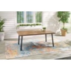 Living Accents Brown Rectangular Metal Dining Table