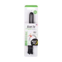 Nite Ize Gear Tie 12 in. L Black Twist Ties 2 pk