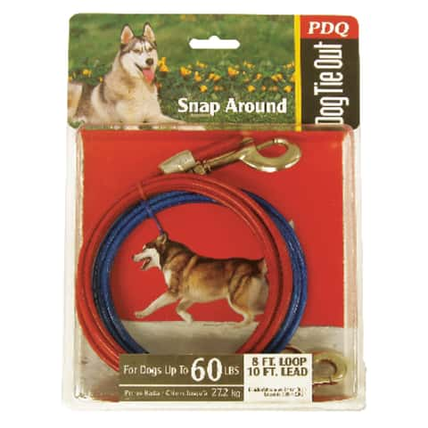 PDQ Red Tie Out Vinyl Coated Cable Dog Tie Out Large Ace Hardware