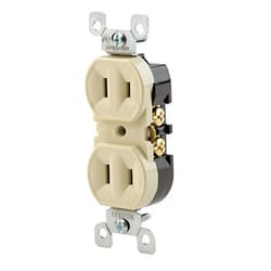 Leviton 15 amps 125 V Duplex Ivory Outlet 1-15R 1 pk