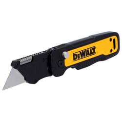 DeWalt Press and Flip Compact Utility Knife Black/Yellow 1 pc