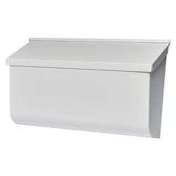 Architectural Mailboxes Woodlands Contemporary Galvanized Steel Wall Mount White Mailbox