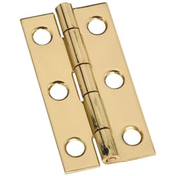 National Hardware 2 in. L Solid Brass Narrow Hinge 1 pk