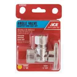 Ace FIP Compression Brass Angle Stop Valve