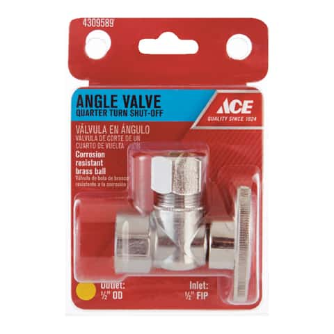 Ace FIP Compression Brass Angle Stop Valve - Ace Hardware