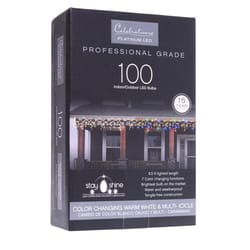 Celebrations Platinum LED T5 Multicolored/Warm White 100 ct Icicle Christmas Lights 8.5 ft.