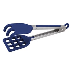 Tovolo Deep Indigo Silicone/Stainless Steel Waffle Tongs