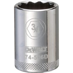 DeWalt 3/4 in. X 1/2 in. drive SAE 12 Point Socket 1 pc