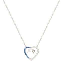 Montana Silversmiths Women's Follow Your Heart Arrow Blue/Silver Necklace Brass Water Resistant