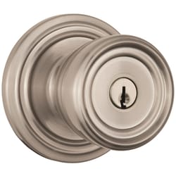 Brinks Push Pull Rotate Barrett Satin Nickel Single Cylinder Lock KW1 1.75 in.