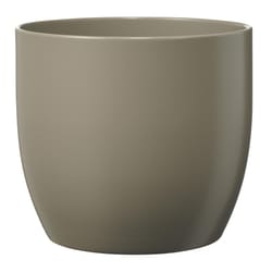 SK Pottery Basel 5.11 in. H X 5.51 in. D Clay Ceramic Pot Light Gray