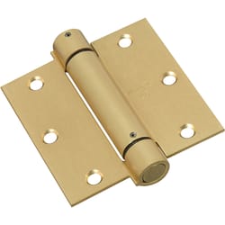 National Hardware 3-1/2 in. L Brass Spring Hinge 1 pk