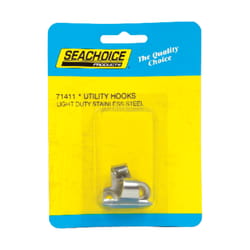 Seachoice Polished Stainless Steel 1-1/4 inch L X 1-1/4 inch W Utility Hooks 2 pack