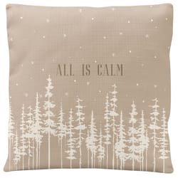 Karma 18 in. W X 18 in. L Brown/White Polyester Pillow