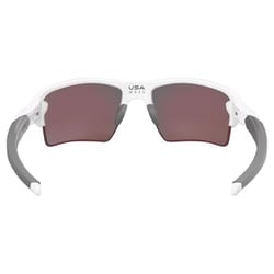 Oakley Flak Unisex White Frame Blue Lens Sunglasses