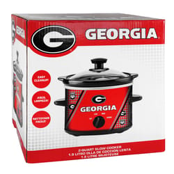 Uncanny Georgia Bulldogs 2 qt Red Stoneware Slow Cooker