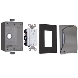 Sigma Electric Rectangle Metal 1 gang 4.58 in. H X 2.83 in. W GFCI Outlet Kit