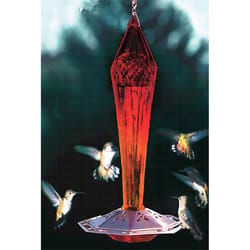 Songbird Essentials Songbird Essentials Hummingbird 7.5 oz Copper/Glass Ruby Nectar Feeder