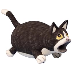 Songbird Essentials Big Mouth Black & White Cat 12.4 in. H X 6 in. W X 4.7 in. L Wood Bird House