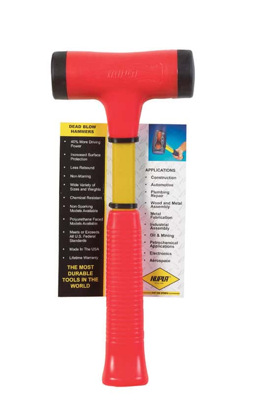 Nupla Strike Pro 24 oz. Dead Blow Hammer Steel Head 18 in. L