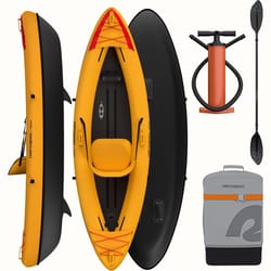 Retrospec PVC Inflatable Black/Yellow Kayak