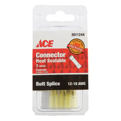 Ace Butt Splice Yellow 3 pk