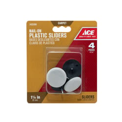 Ace Off-White 1-1/4 in. Nail-On Plastic Slide Glide 4 pk