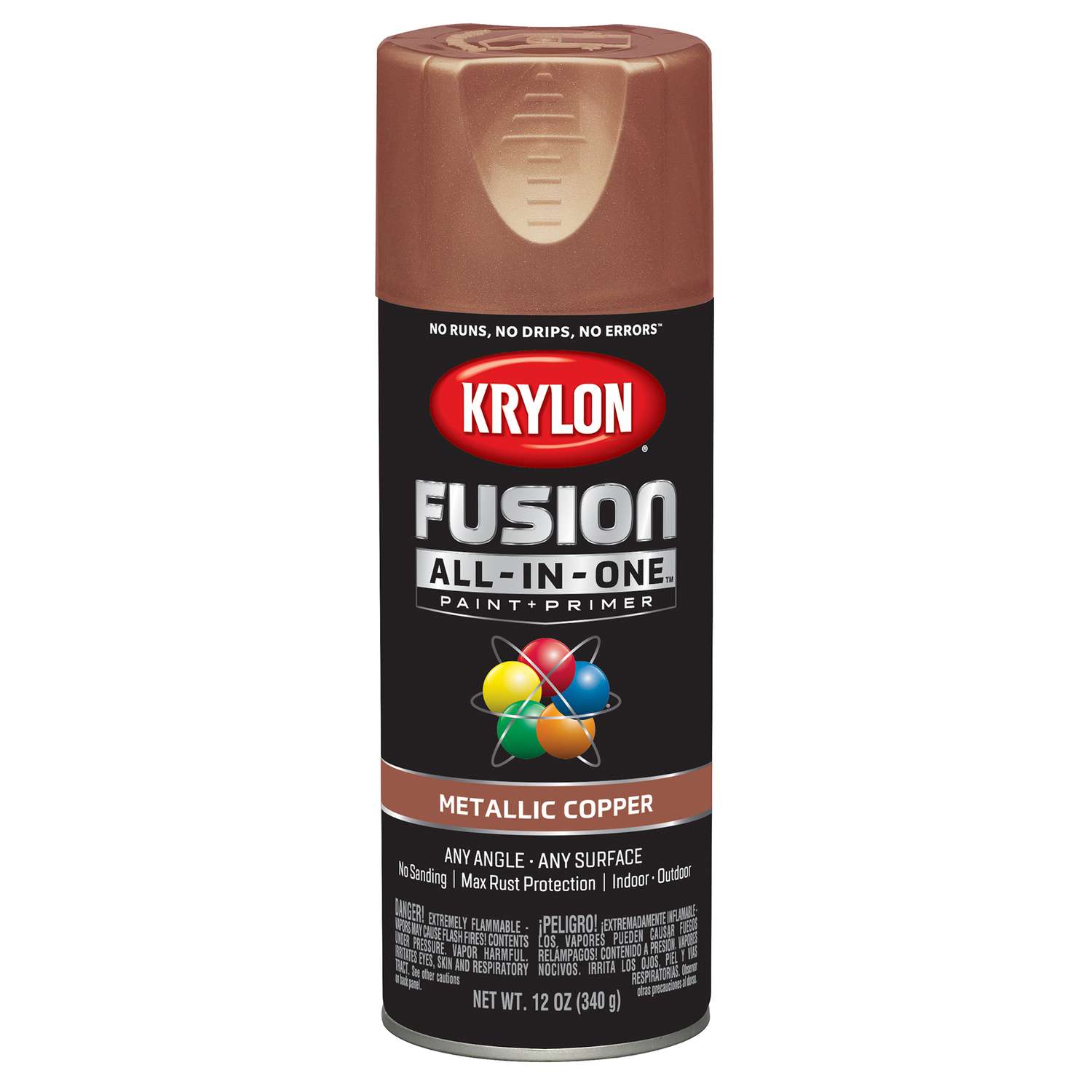 Krylon Fusion All-In-One Metallic Copper Paint + Primer Spray Paint 12 ...