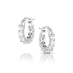 Montana Silversmiths Women's Hoop Clear/Silver Earrings