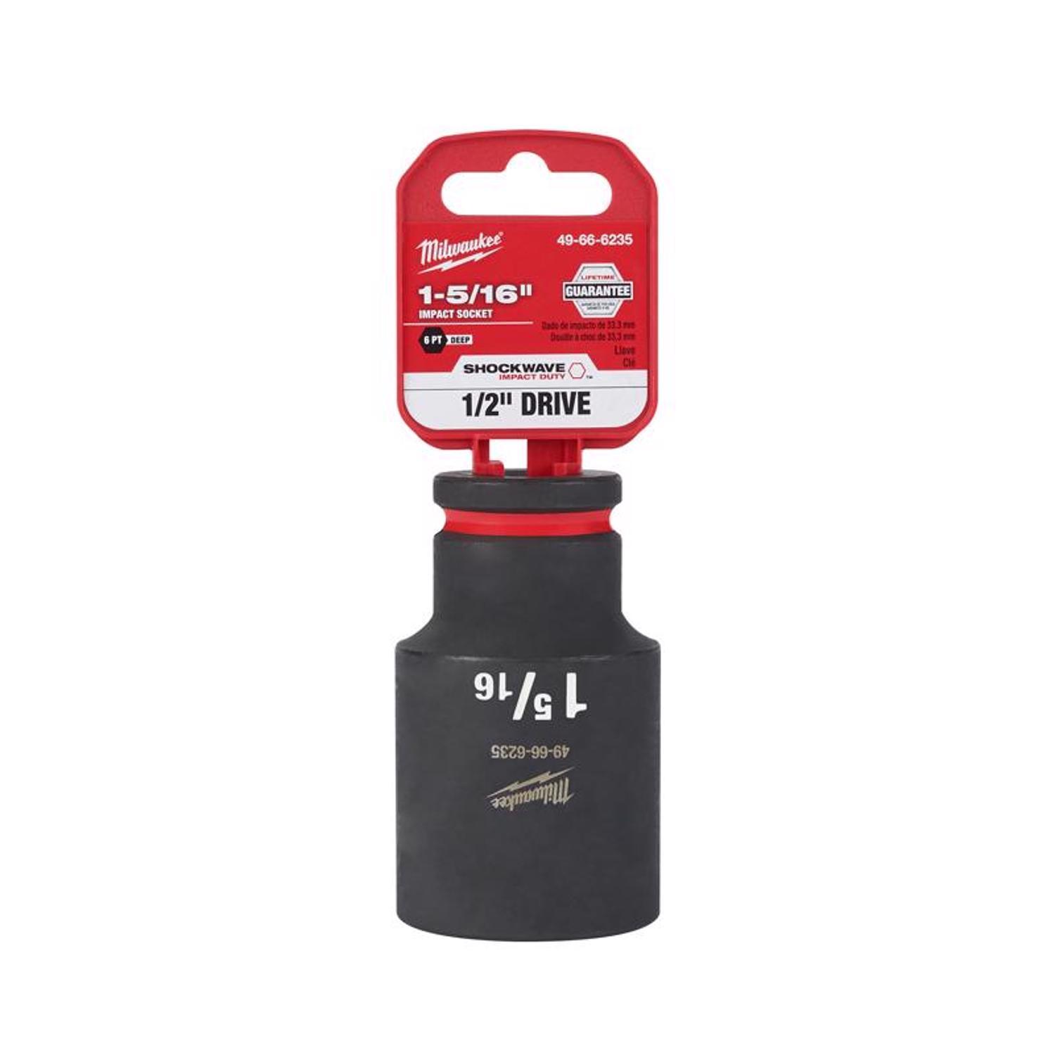 Milwaukee Shockwave 1-5/16 in. X 1/2 in. drive SAE 6 Point