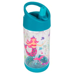 Stephen Joseph Flip Top 12 oz Blue BPA Free Mermaid Kids Water Bottle