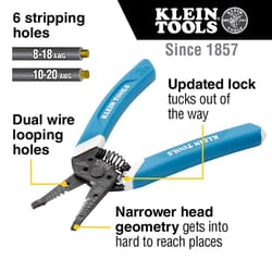 Klein Tools 18 Ga. 7-1/8 in. L Wire Stripper/Cutter