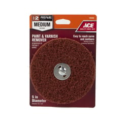 Ace 5 in. Synthetic/Wool Blend Bolt-On Drill Mount Paint and Varnish Remover Kit 240 Grit Fine 1 pk