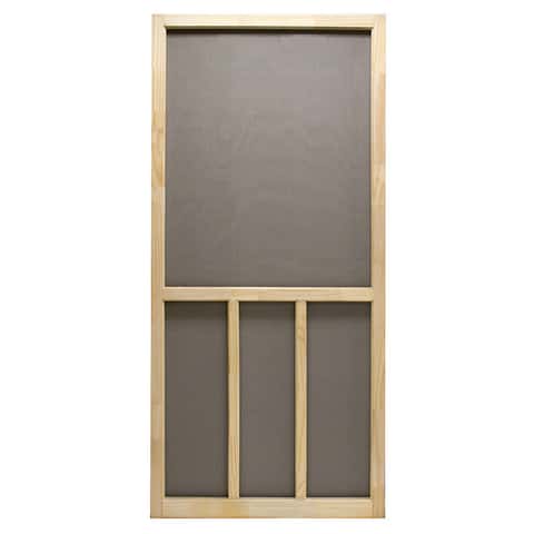 Precision 80-1/2 in. H X 36 in. W Aspen Natural Wood Wood Screen Door Precision 80-1/2 in. H X 36 in. W Aspen Natural Wood Wood Screen Door