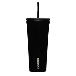 Corkcicle Cold Cup 24 oz Matte Black BPA Free Insulated Straw Tumbler