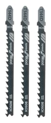 Bosch 4 in. High Carbon Steel T-Shank Side set and ground Jig Saw Blade 6 TPI 3 pk