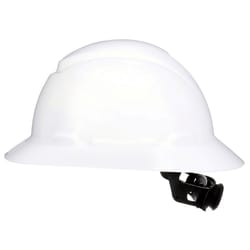 3M SecureFit 4-Point Ratchet Full Brim Hard Hat White