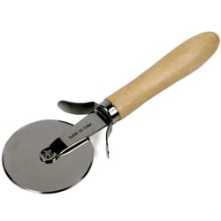 Chef Craft Brown/Silver Stainless Steel/Wood Pizza Cutter