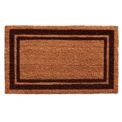 Home & More 2  W X 3  L Multi-Color Brown Border Coir Door Mat