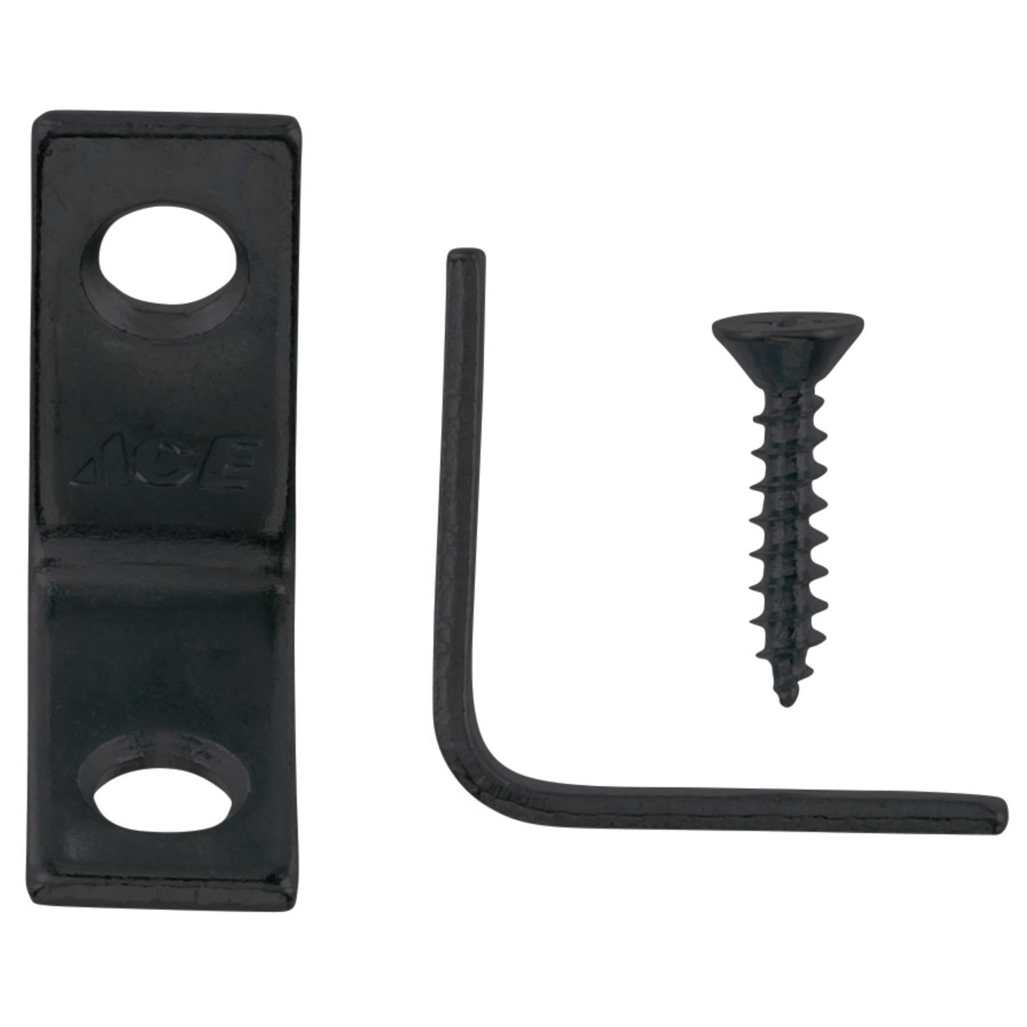 Ace 1 in. H X 1/2 in. W X 1 in. D Black Steel Inside L Corner Brace - 01-3404-219 - Hardware Accessories  sku 01-3404-219