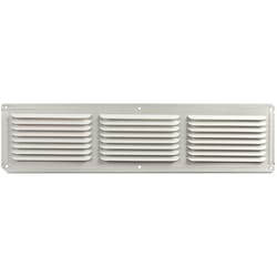 Master Flow 4 in. H X 16 in. W X 16 in. L Powder-Coated White Aluminum Undereave Vent