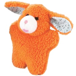 Zanies Orange Fleece Cuddly Berber Rabbit Squeaky Dog Toy Large