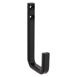 National Hardware Reed Matte Black Steel 4 in. L Hook 125 lb 1 pk