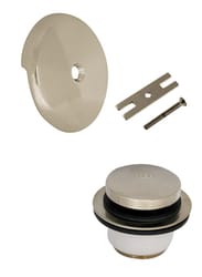 Danco 2-3/4 in. Brushed Nickel Gray Round Brass