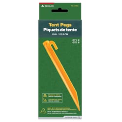 Coghlan's Yellow Tent Pegs 9.00 in. H 6 pk