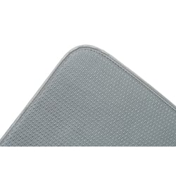 Envision Home 18 in. L X 16 in. W X 0.25 in. H Gray Microfiber Drying Mat