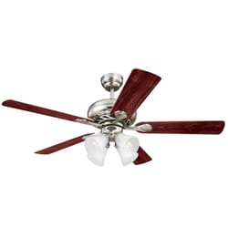 Westinghouse Swirl 52 in. Brushed Nickel Brown LED Indoor Ceiling Fan