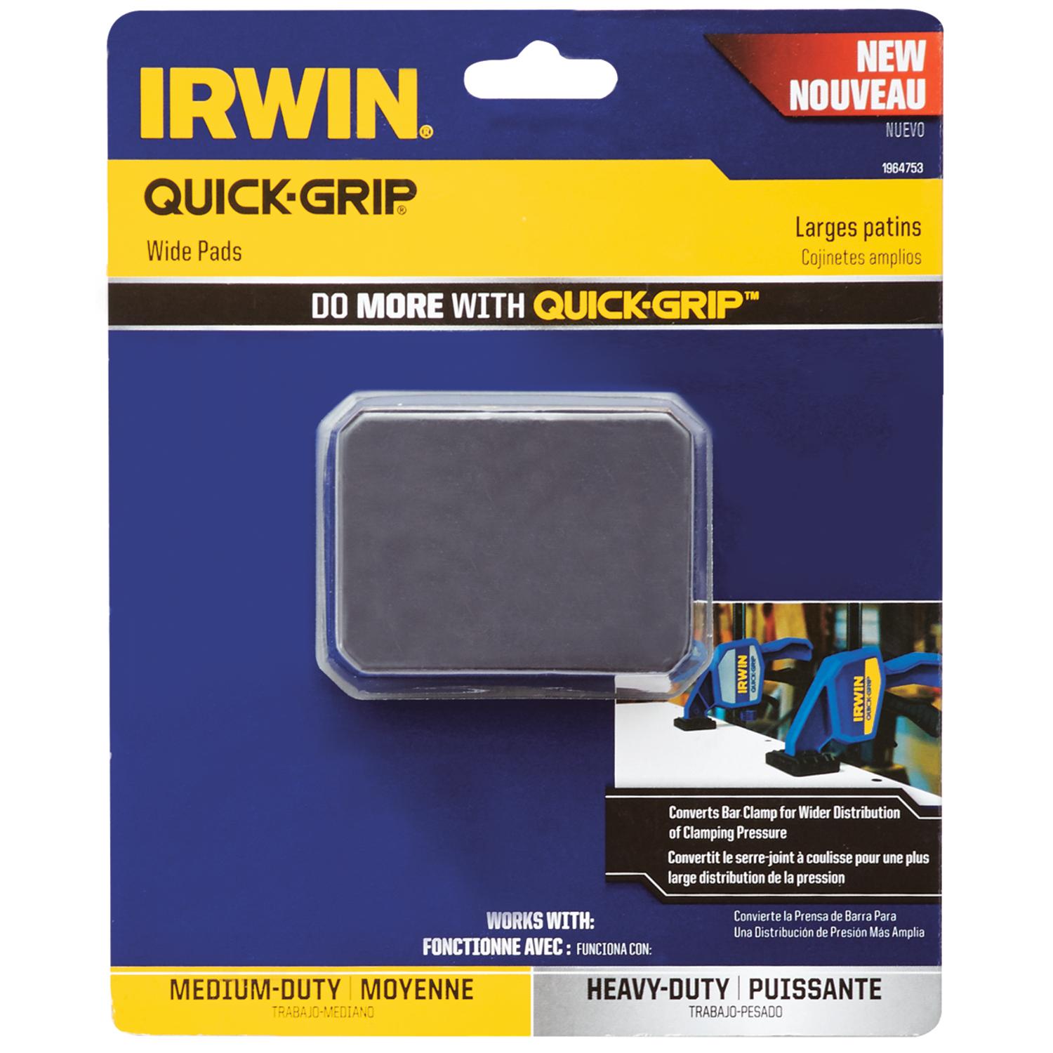 5 pack of IRWIN INDUSTRIAL TOOL CO. 1964753 QUICK-GRIP™ Wide Pads,1" Surface Tip