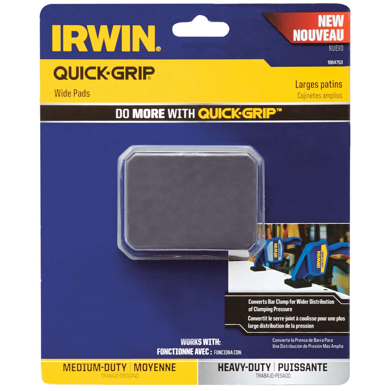 Irwin QuickGrip Plastic Wide Pad Black 2 pc. Ace Hardware