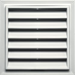 Builders Edge 12 in. W X 12 in. L White Copolymer Wall Louver